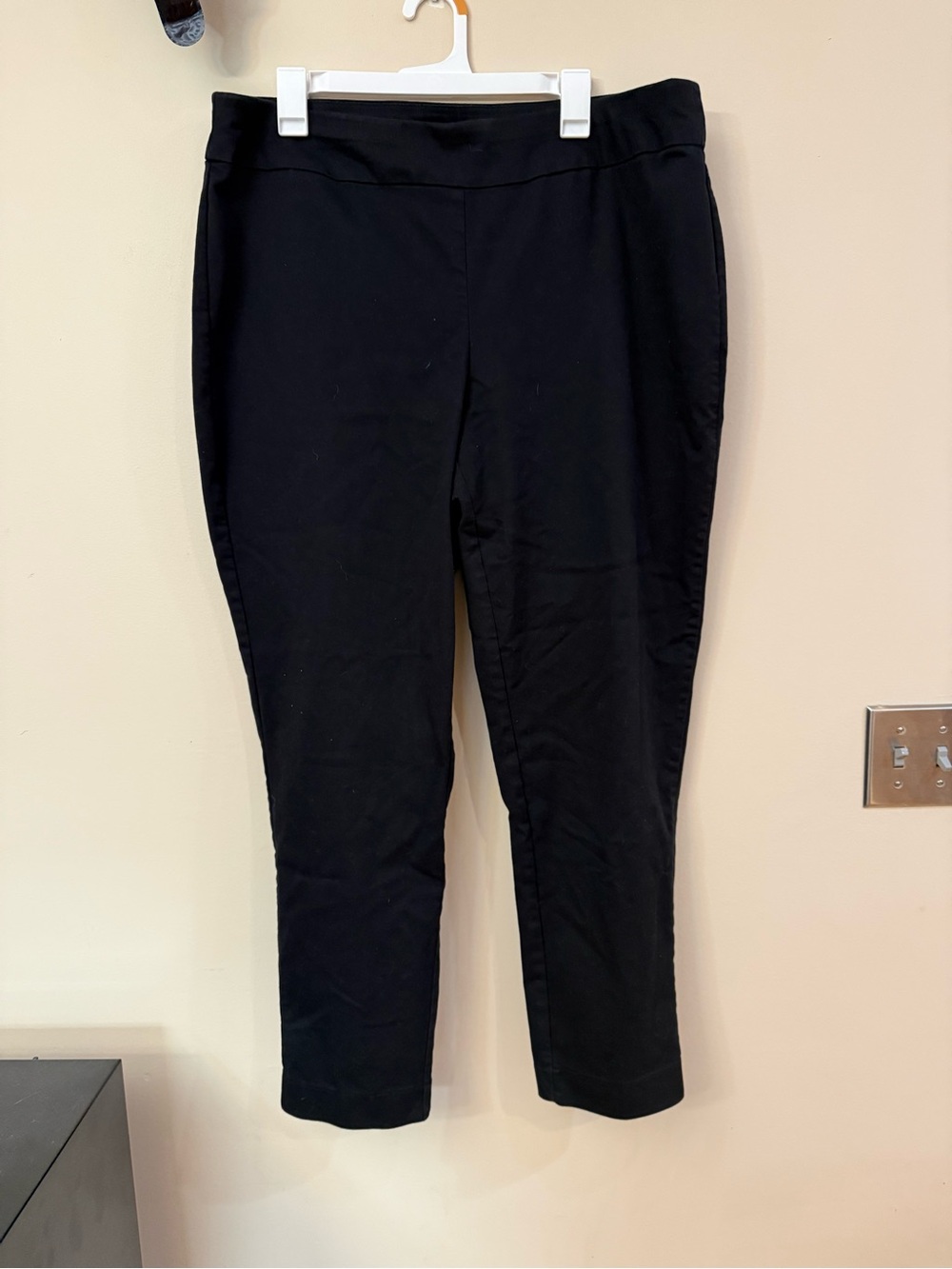 croft & barrow Black Slim Stretch Pull-On Ankle Pants